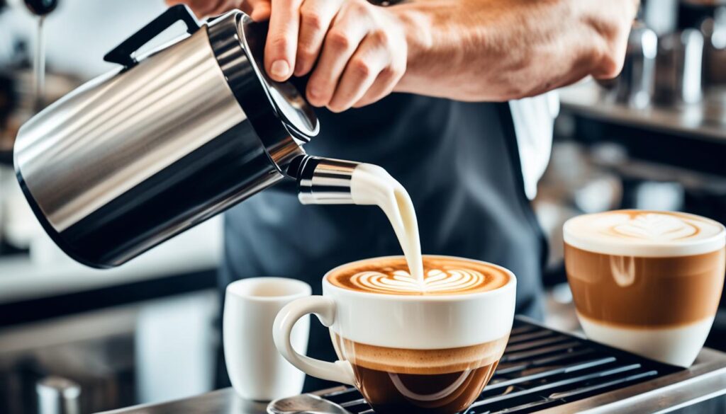 Barista preparando café